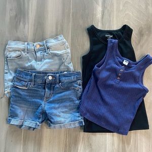 Size 7/8 shorts and tank tops